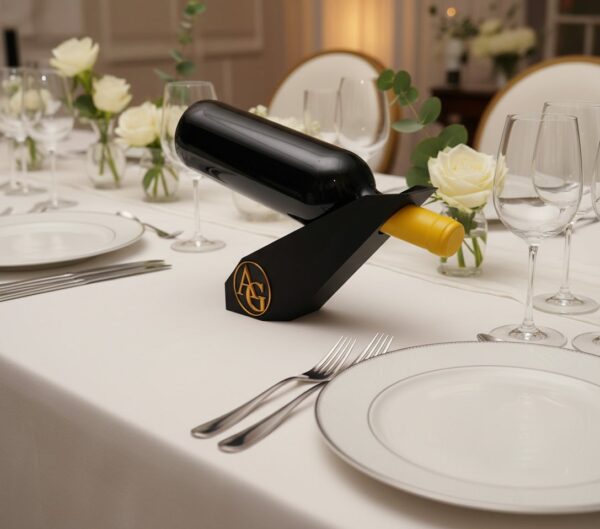 R.J. VinArt Stilvoller Weinhalter mit Initialen