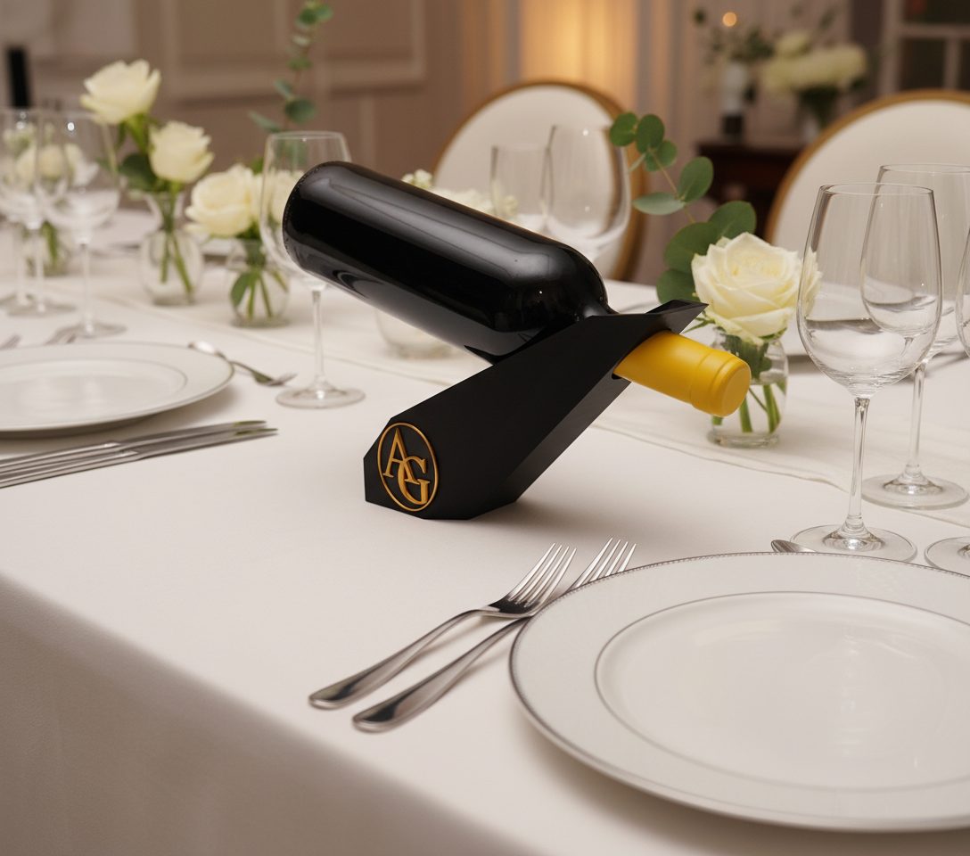 R.J. VinArt Stilvoller Weinhalter mit Initialen – Bild 3