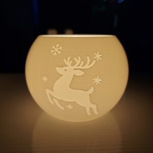 Rentier Teelichtlampe