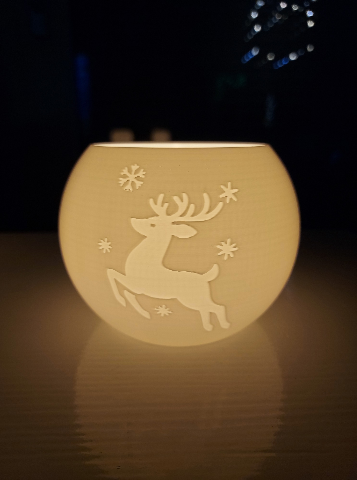 Rentier Teelichtlampe