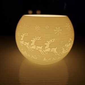 Weihnachtsmann Teelichtlampe