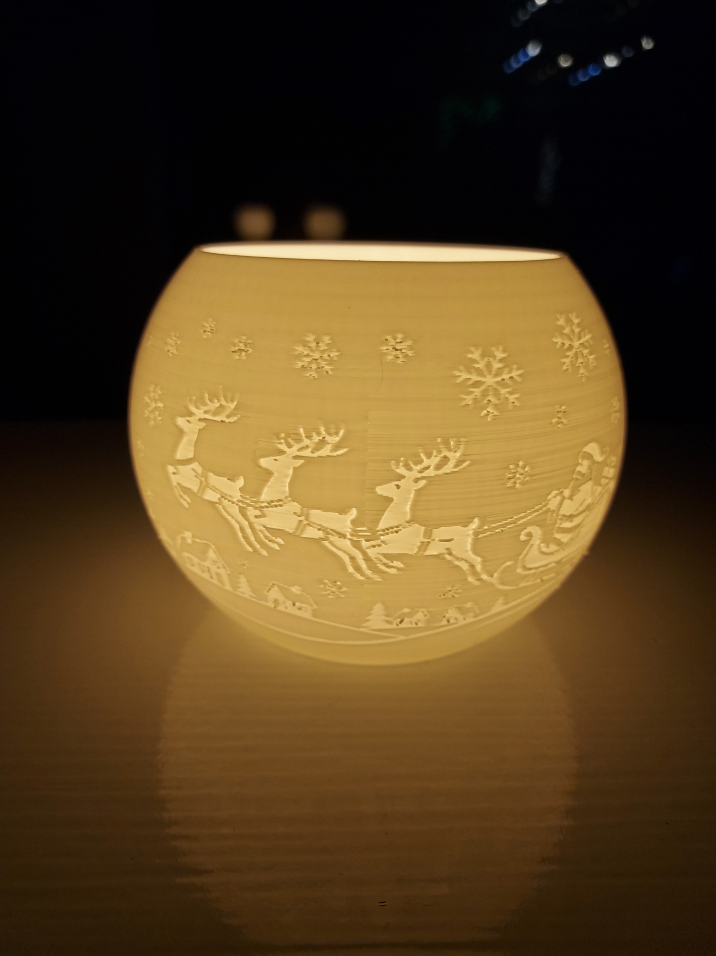 Weihnachtsmann Teelichtlampe