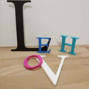Personalisierte 3D-gedruckte Buchstaben – individuelle Dekoration – Bild 2