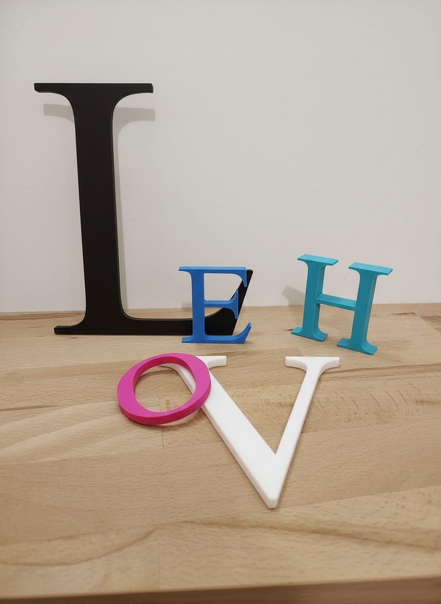 Personalisierte 3D-gedruckte Buchstaben – individuelle Dekoration – Bild 2