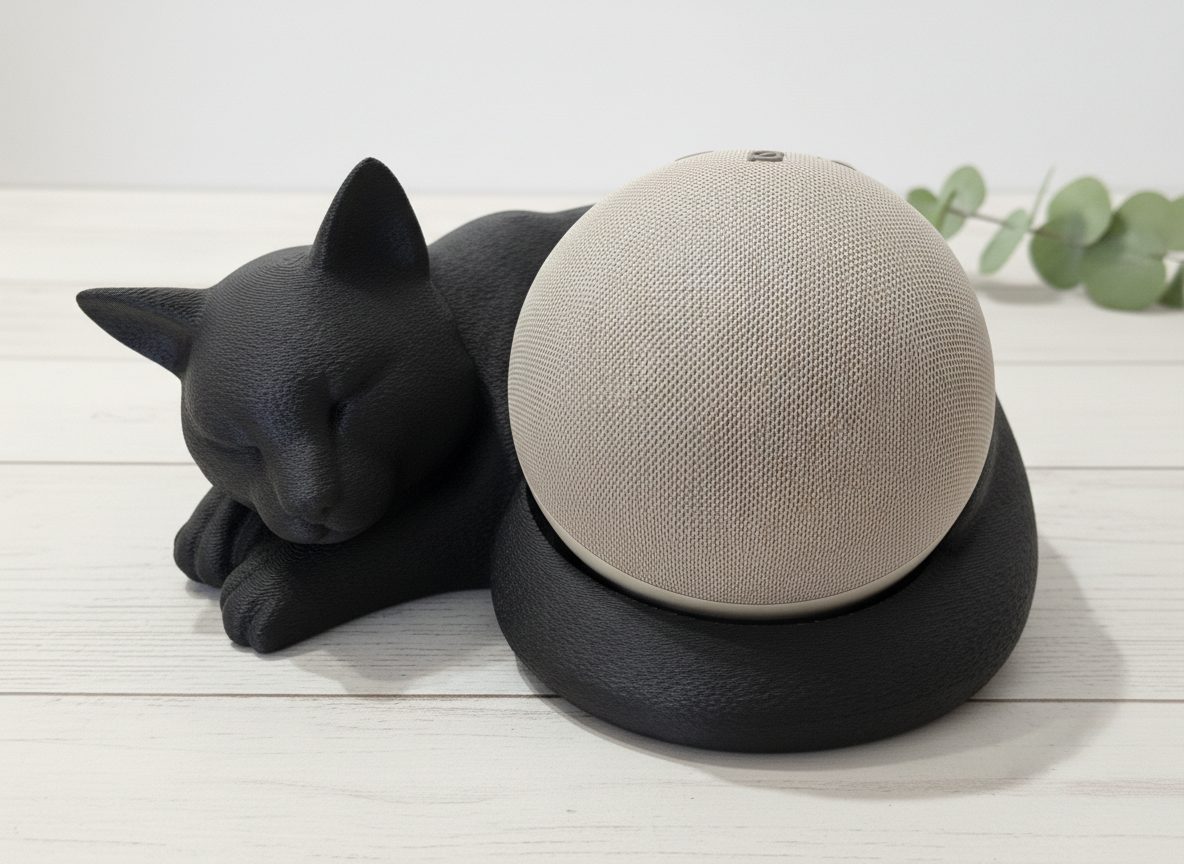 Alexa-Echo-Dot-Katze-mit-Fell-
