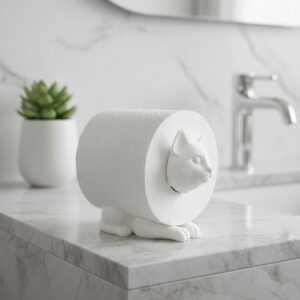 R.J.-Toilettenpapierhalter-Katze-weiß-Gimik-Schaf