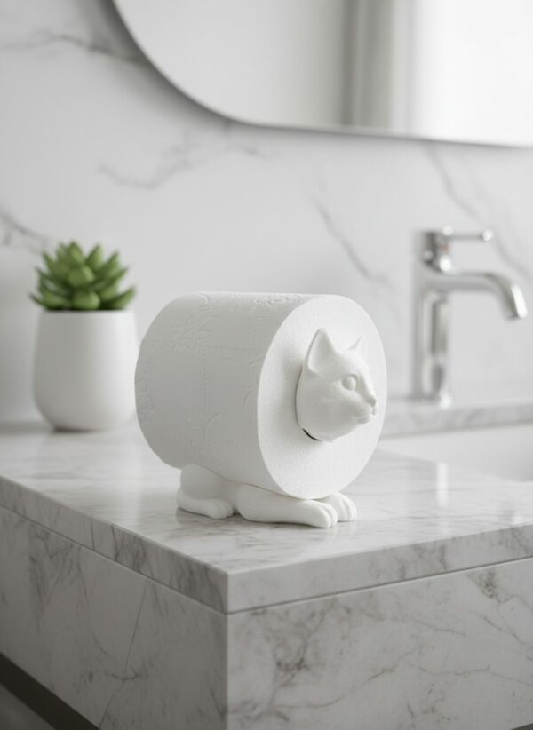 R.J.-Toilettenpapierhalter-Katze-weiß-Gimik-Schaf