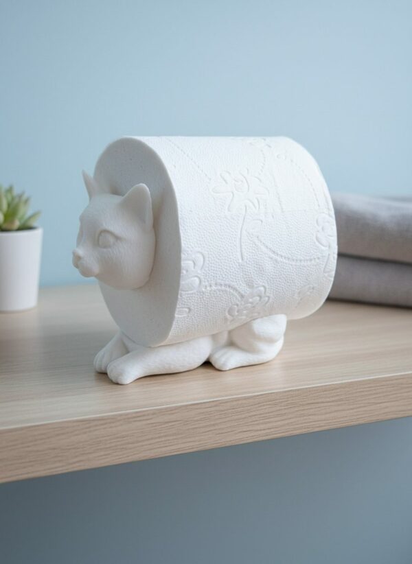 R.J.-Toilettenpapierhalter-Katze-weiß-Gimik-Schaf