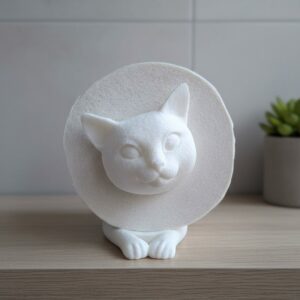 R.J.-Toilettenpapierhalter-Katze-weiß-Gimik