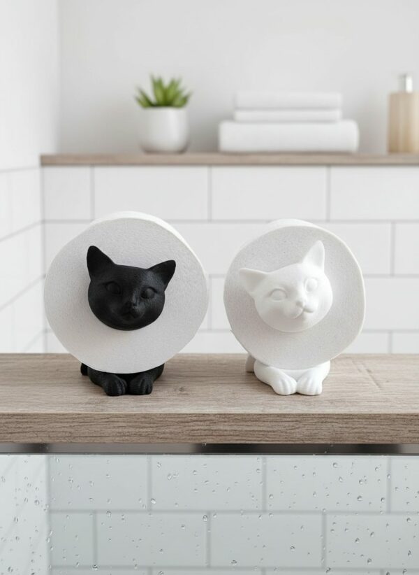 R.J.-Toilettenpapierhalter-Katze-weiß-Gimik-Schaf