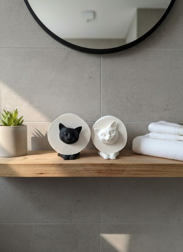 R.J.-Toilettenpapierhalter-Katze-weiß-Gimik-Schaf