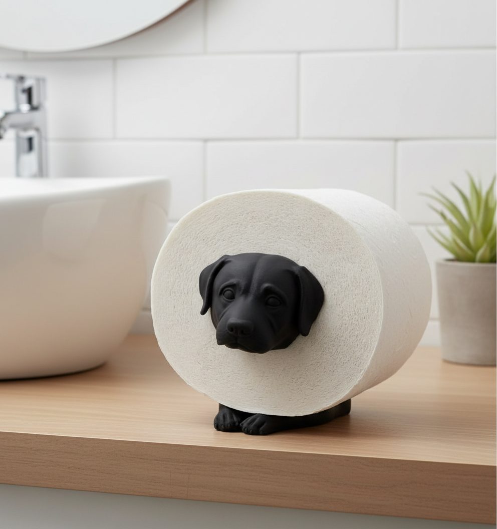 R.J.-Toilettenpapierhalter-Hund