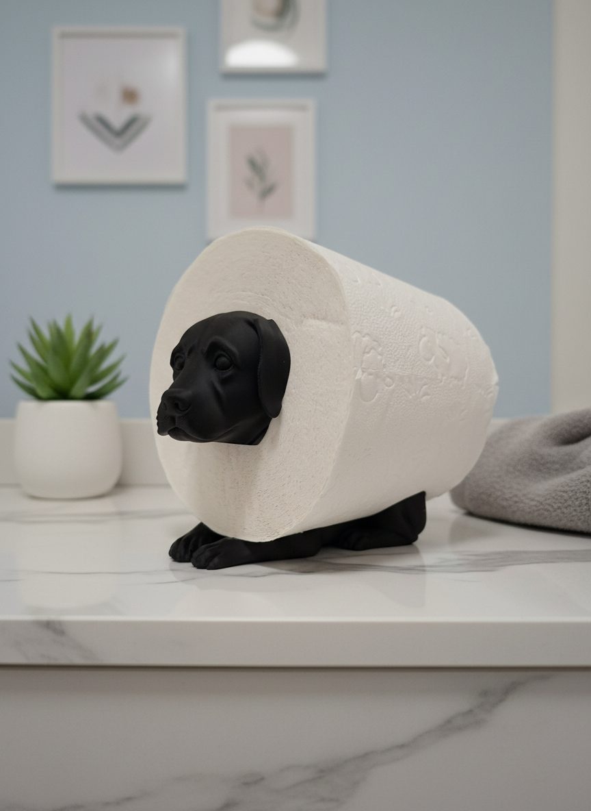 R.J.-Toilettenpapierhalter-Hund