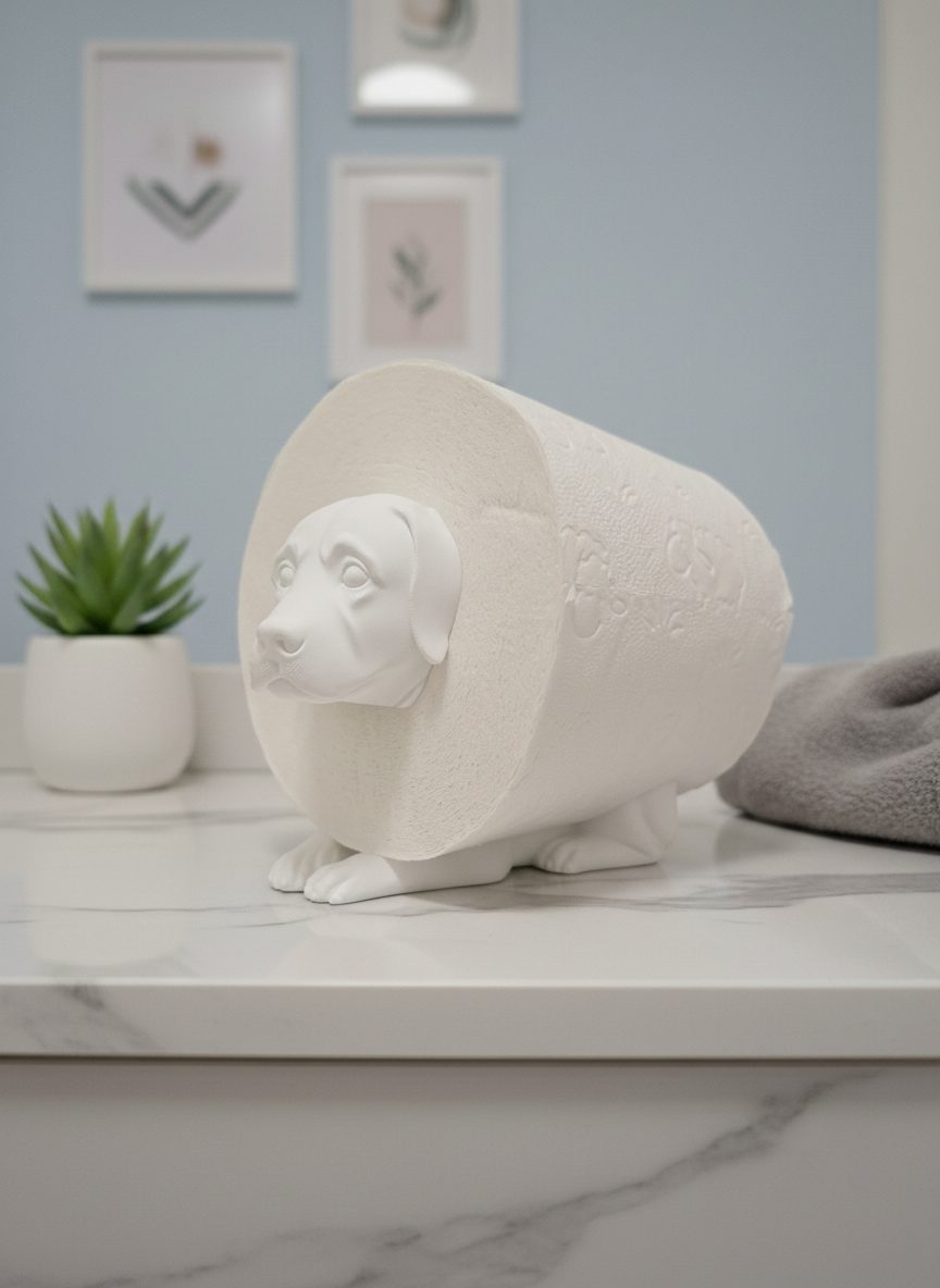 R.J.-Toilettenpapierhalter-Hund