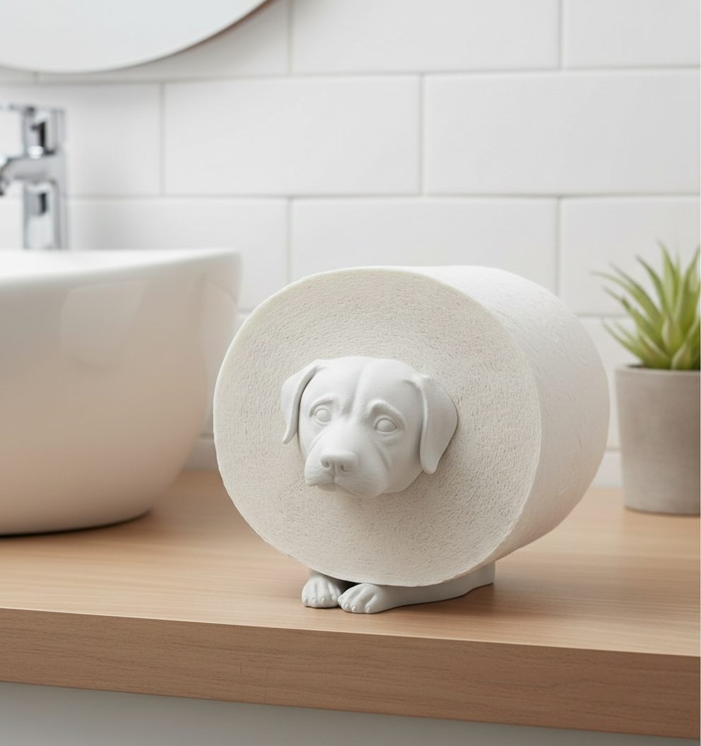 R.J.-Toilettenpapierhalter-Hund